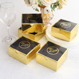 Black Gold Favor Boxes for Elegant Event Decor