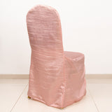 Dusty Rose Crushed Taffeta Chair Cover