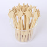 100 Pack Natural Eco Friendly Giraffe Bamboo Mini Forks - The Perfect Party Supplies for Any Occasion