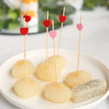 Add a Touch of Romance to Your Event with Red Pink Eco Friendly Bamboo Heart Skewers