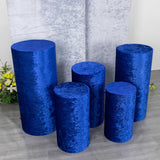 Elevate Your Event Decor with Royal Blue Velvet Pillar Covers